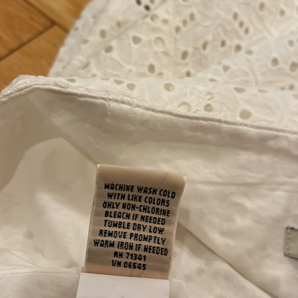 LL Bean Favorite Fit White Eyelet Mini Skirt Size 12 - Picture 8 of 8